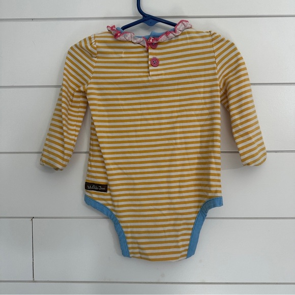 Matilda Jane 12-18 Months Long Sleeve Onesie Bodysuit Yellow Sparkly Spring - Picture 4 of 4